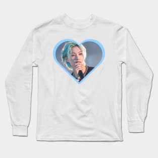 Kpop Stray Kids Felix Blue Heart Long Sleeve T-Shirt